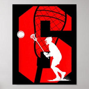 Kinder 6 Jahre Lacrosse 6 Jahre alt Lacrosse Plaka Poster