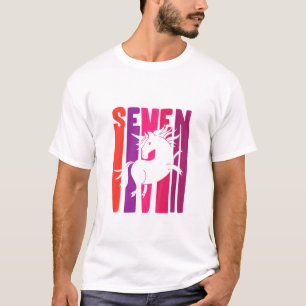 Kinder 7 Geburtstag 7 Jahre alt Mädchen - Einhorn  T-Shirt