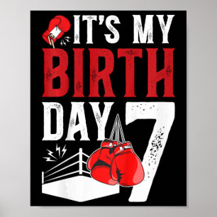 Kinder 7. Geburtstag Boxboxboote 7 Jahre alter Box Poster