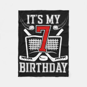 Kinder 7. Geburtstag Eishockey Junge 7 Jahre alt E Fleecedecke