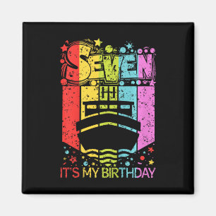 Kinder 7. Geburtstag Junge Mädchen Sieben 7 Jahre Magnet