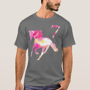 Kinder 7. Geburtstag Pferdegeschenk für 7 Jahre Al T-Shirt