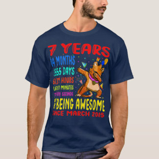 Kinder 7 Jahre 84 Monate Phantastisch 7. Katze T-Shirt