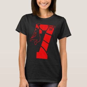 Kinder 7 Jahre alt 7. Basketball GeburtstagspartyT T-Shirt