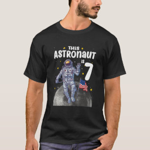 Kinder 7 Jahre alt Dieser Astronaut ist 7. Geburts T-Shirt