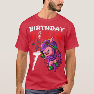 Kinder 7 Jahre alt Kawaii Niedliches Schwein Japan T-Shirt