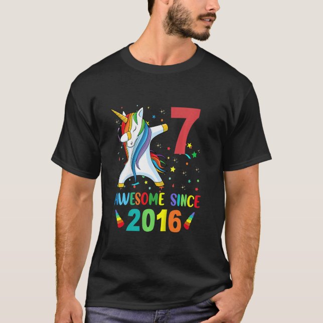 Kinder 7 Jahre Alte Mädchen Teens Schlucken Einhor T-Shirt (Vorderseite)