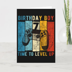 Kinder 7 Jahre Geburtstag Junge 7 Zeit zum Levelau Karte