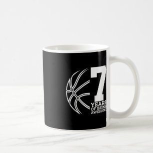 Kinder 7 JAHRE PHANTASTISCH BASKETBALL 7. GEBURT Kaffeetasse