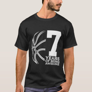 Kinder 7 JAHRE PHANTASTISCH BASKETBALL 7. GEBURT T-Shirt