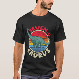Kinder 7th Birthday Seven O Saurus Brachiosaurus I T-Shirt