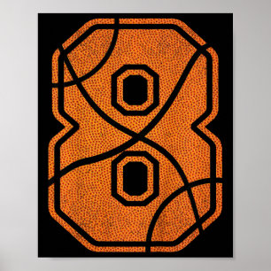 Kinder 8. Geburtstag Basketball Kinder Kinder Poster