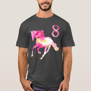 Kinder 8. Geburtstag Pferdegeschenk für 8-jährige T-Shirt