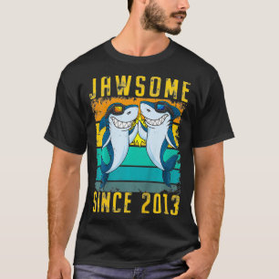 Kinder 8. Geburtstagshai 8 Jahre alter Jawsome Sei T-Shirt