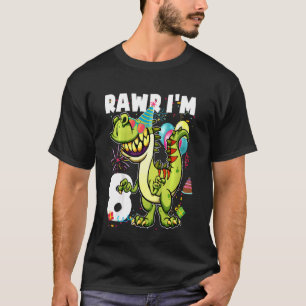 Kinder 8 Jahre alt Geburtstagskinder & Jungen Rex T-Shirt