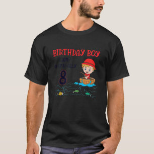 Kinder 8 Jahre alt Kleiner Fischerjunge Fischen Ki T-Shirt