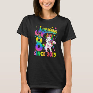 Kinder 8 Jahre alt Seit 2015 Einhorn-Einhorn 8. B T-Shirt