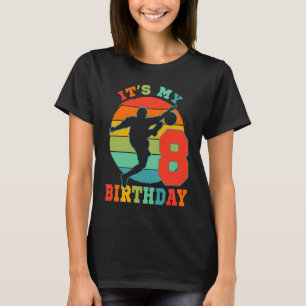 Kinder 8 Jahre alter Fußball Es ist meine Geburtst T-Shirt