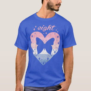Kinder 8 Jahre alter Niedlicher Schmetterling Gebu T-Shirt