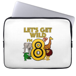 Kinder 8 Jahre alter Zoo Geburtstag Shirt Safari D Laptopschutzhülle