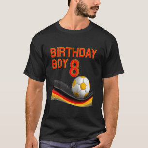 Kinder 8h Geburtstag Boy Soccer Ball 8 Jahre alte  T-Shirt