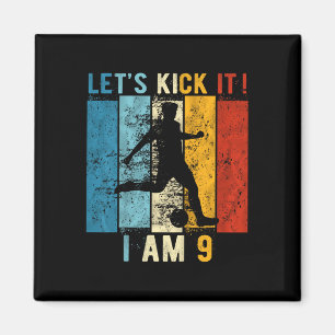 Kinder 9. Geburtstag Junge Fußball 9 Jahre alt Geb Magnet