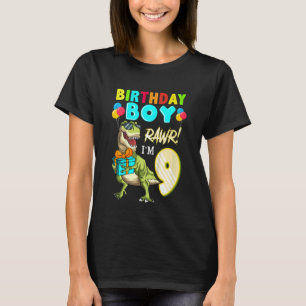 Kinder 9. Geburtstag Junge Kinder 9 Jahre alt Rex T-Shirt
