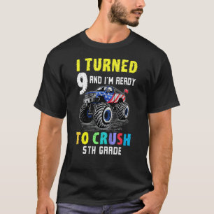 Kinder 9. Geburtstag Monster Truck Ich bin bereit T-Shirt