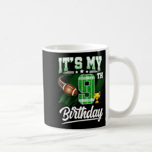 Kinder 9 Jahre alt Es ist mein 9. Geburtstag Fußba Kaffeetasse