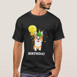 Kinder 9 Jahre alt Kind 9. Geburtstag Corgi Welpe T-Shirt