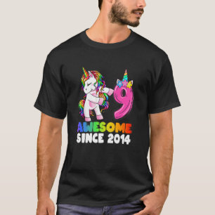 Kinder 9 Jahre alte Mädchen Teens Flossen Einhorn T-Shirt