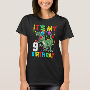 Kinder 9 Jahre Dinosaurier Es ist mein 9. Geburtst T-Shirt