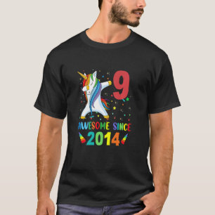 Kinder 9 Jahre Junge Teens Schlucken Einhorn 9th B T-Shirt