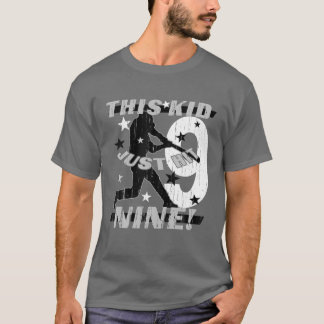 Kinder 9th Birthday Baseball Handschuh Kinder 9 Ja T-Shirt