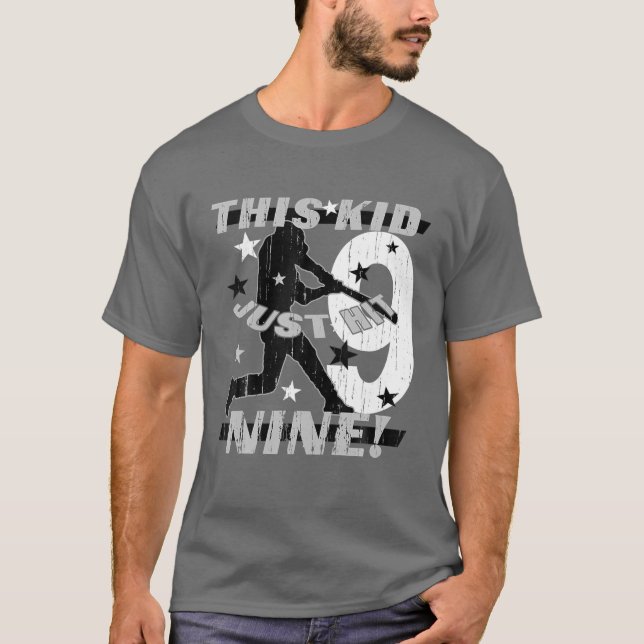 Kinder 9th Birthday Baseball Handschuh Kinder 9 Ja T-Shirt (Vorderseite)