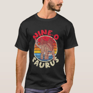 Kinder 9th Birthday Nine O Saurus I Stegosaurus I T-Shirt