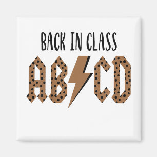 Kinder ABCD Zurück in der Klasse Kleinkind Erster Magnet