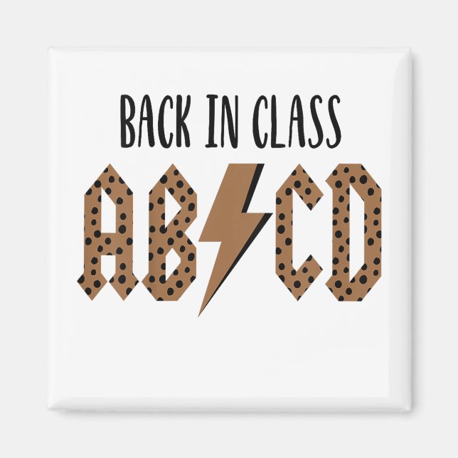 Kinder ABCD Zurück in der Klasse Kleinkind Erster  Magnet (Vorne)