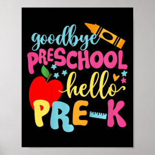 Kinder Abschied Vorschule Hallo Vorkinderbetreuung Poster