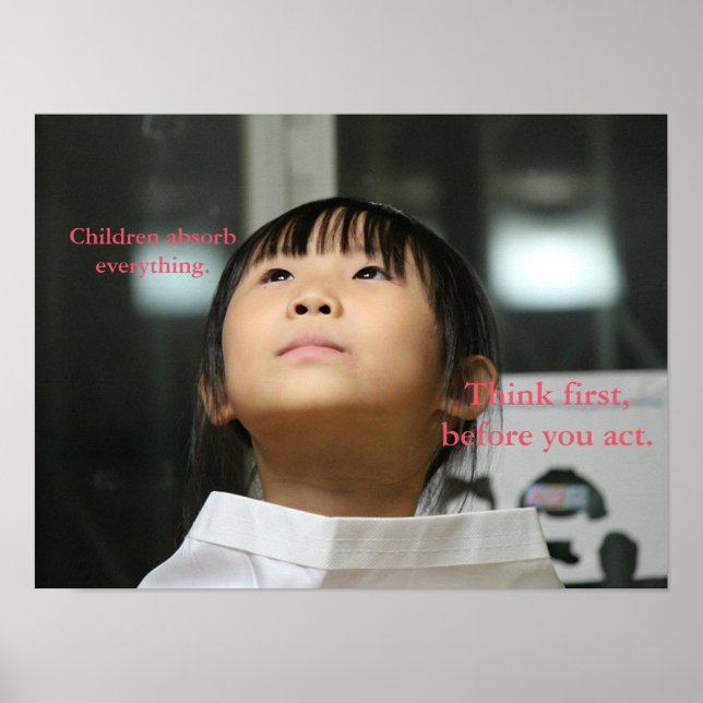 Kinder absorbieren alles Poster (Vorne)
