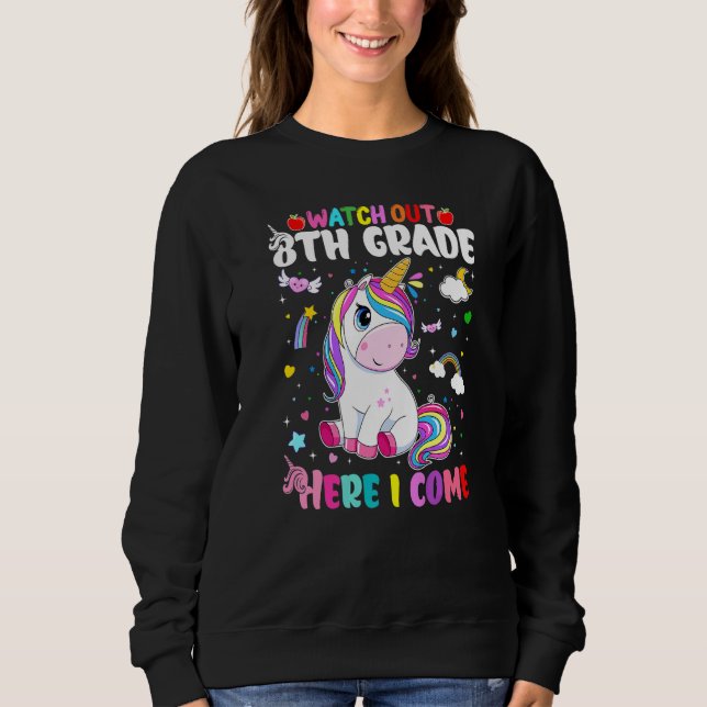 Kinder achten auf den achten Grad, hier kommt ich  Sweatshirt (Vorderseite)