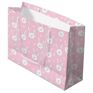 Kinder Adorable Bunny Rabbit Osterpink Herz Große Geschenktüte