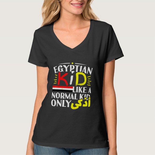Kinder Ägyptische Kindermädchen Mädchen Arabisch s T-Shirt (Vorderseite)