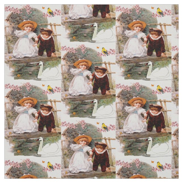 Kinder am Spiel Stoff (Muster)