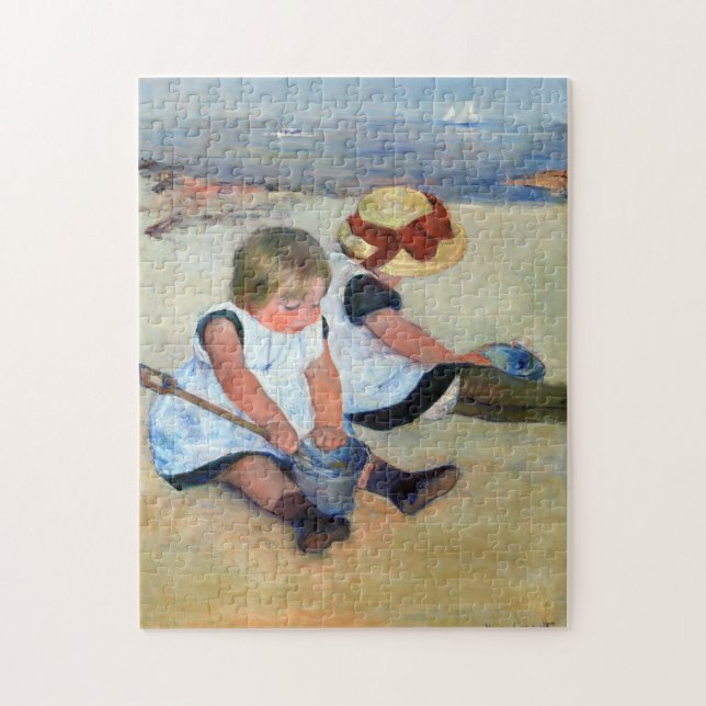 Kinder am Strand, Cassatt (Vertikal)