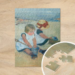 Kinder am Strand | Mary Cassatt Jigsaw Puzzle<br><div class="desc">Die Kinder am Strand (1884) von Mary Cassatt fangen einen zarten Moment an, in dem zwei Kinder am Meer spielen. Das Bild zeichnet sich durch sanfte, gedämpfte Farben und sanfte Pinselstriche aus, die die sorglose Unschuld der Kindheit widerspiegeln. Cassatts impressionistischer Stil verleiht der ruhigen Umgebung am Strand und dem Zusammenspiel...</div>