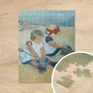 Kinder am Strand Mary Cassatt Jigsaw Puzzle