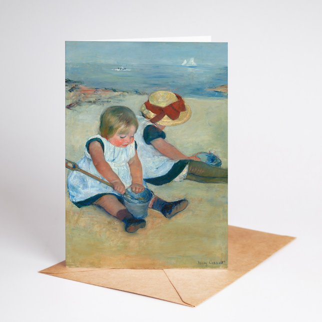 Kinder am Strand | Mary Cassatt Karte (Von Creator hochgeladen)