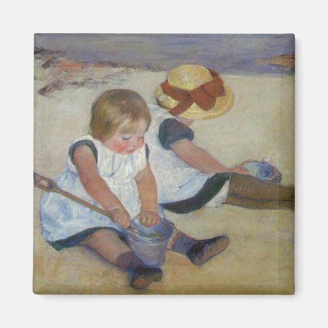 Kinder am Strand, Mary Cassatt Magnet (Vorne)