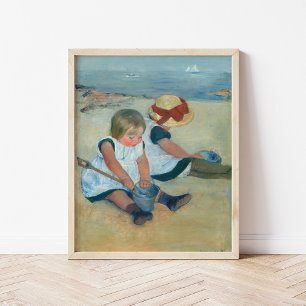 Kinder am Strand Mary Cassatt Poster
